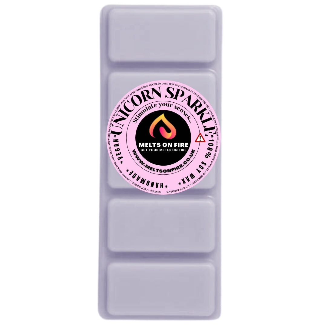 Unicorn Sparkles Scented Wax Melts – Large 50g Bars with a Perfume-Inspired, Clean, Fresh, and Fruity Aroma.