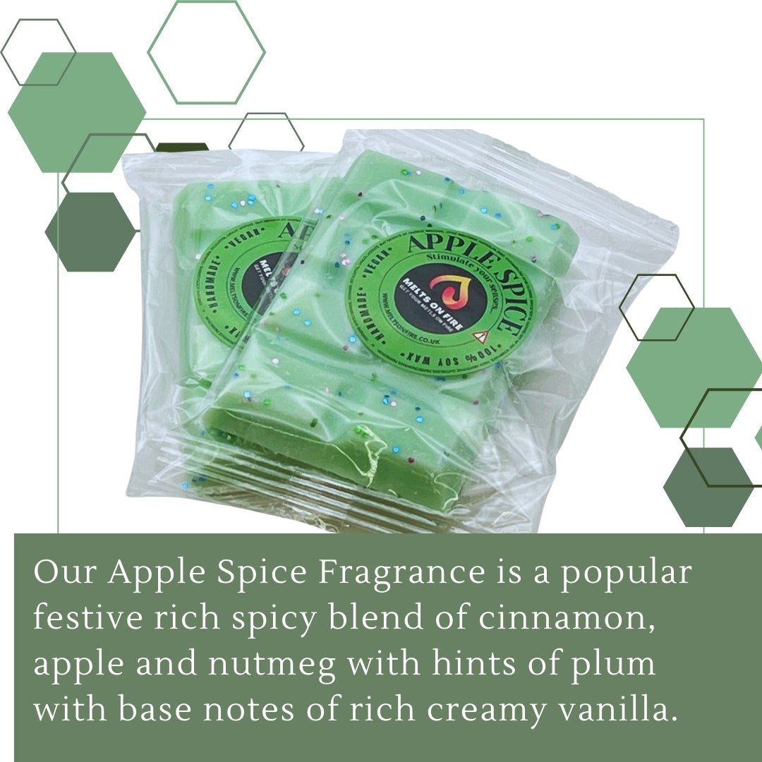 Apple Spice Wax Melts - Snap Bars - Soy Wax Melts - Meltsonfire
