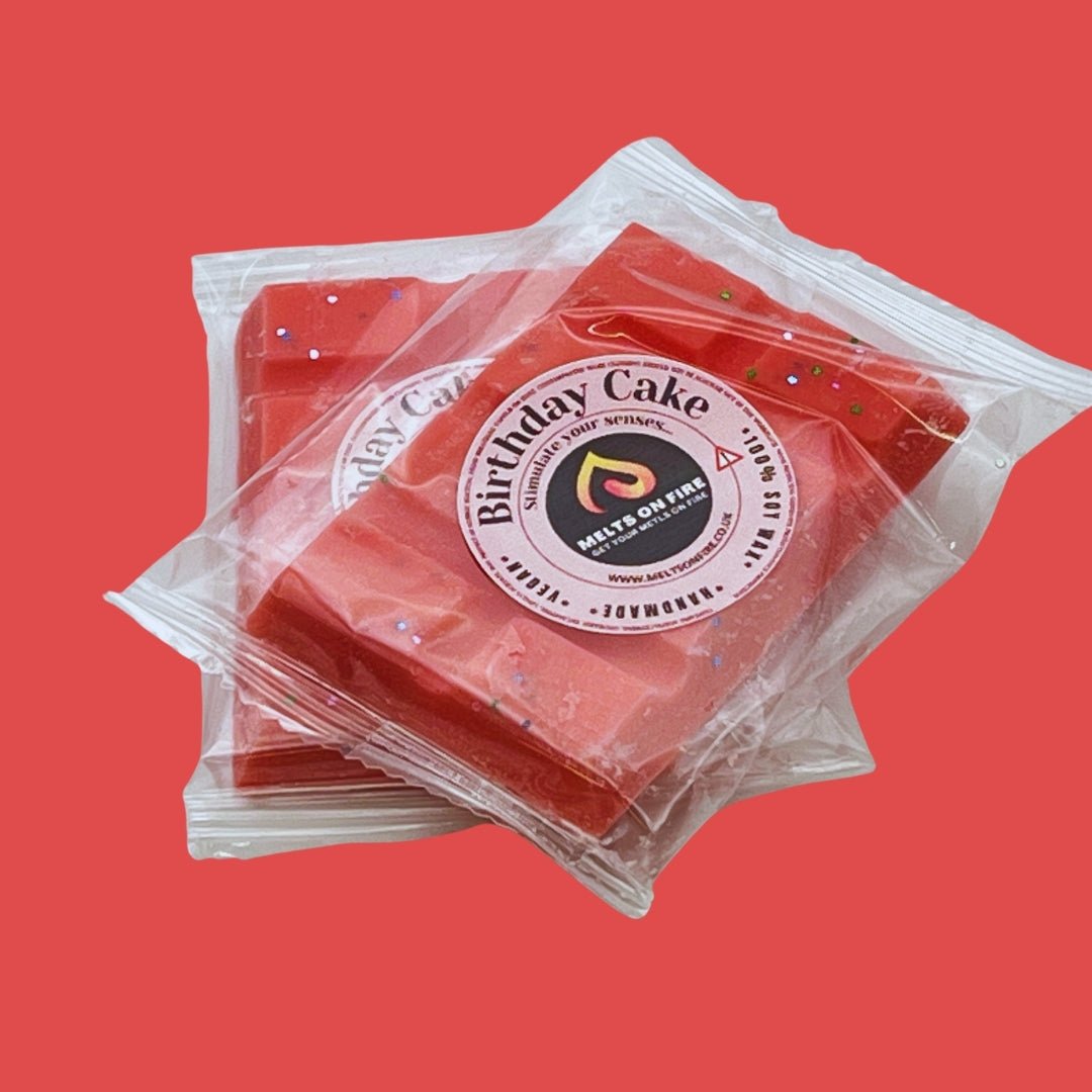 Birthday Cake Wax Melts - Soy Wax Melts - 25g - Highly Scented for Oil Burner - Vegan & Cruelty Free - Soy Wax - Home Fragrance - Meltsonfire