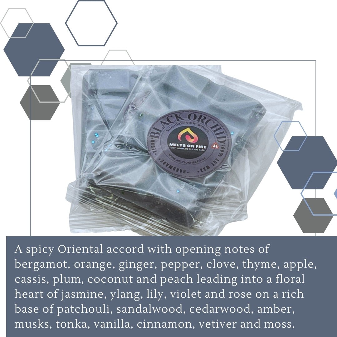 Black Orchid Inspired Wax Melts - Snap Bars - Soy Wax Melts - Meltsonfire