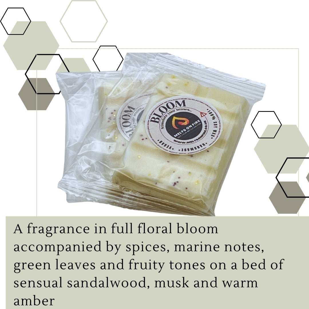 Bloom Wax Melts - Snap Bars - Soy Wax Melts - Meltsonfire