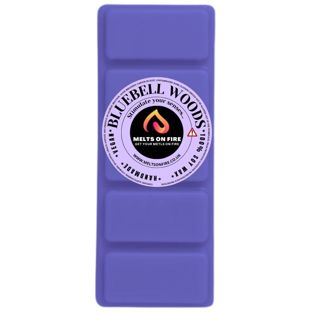 BLUEBELL WOODS Scented Wax Melts – Large 50g Bars with a Perfume - Inspired, Clean, Fresh, and Fruity Aroma. - Meltsonfire