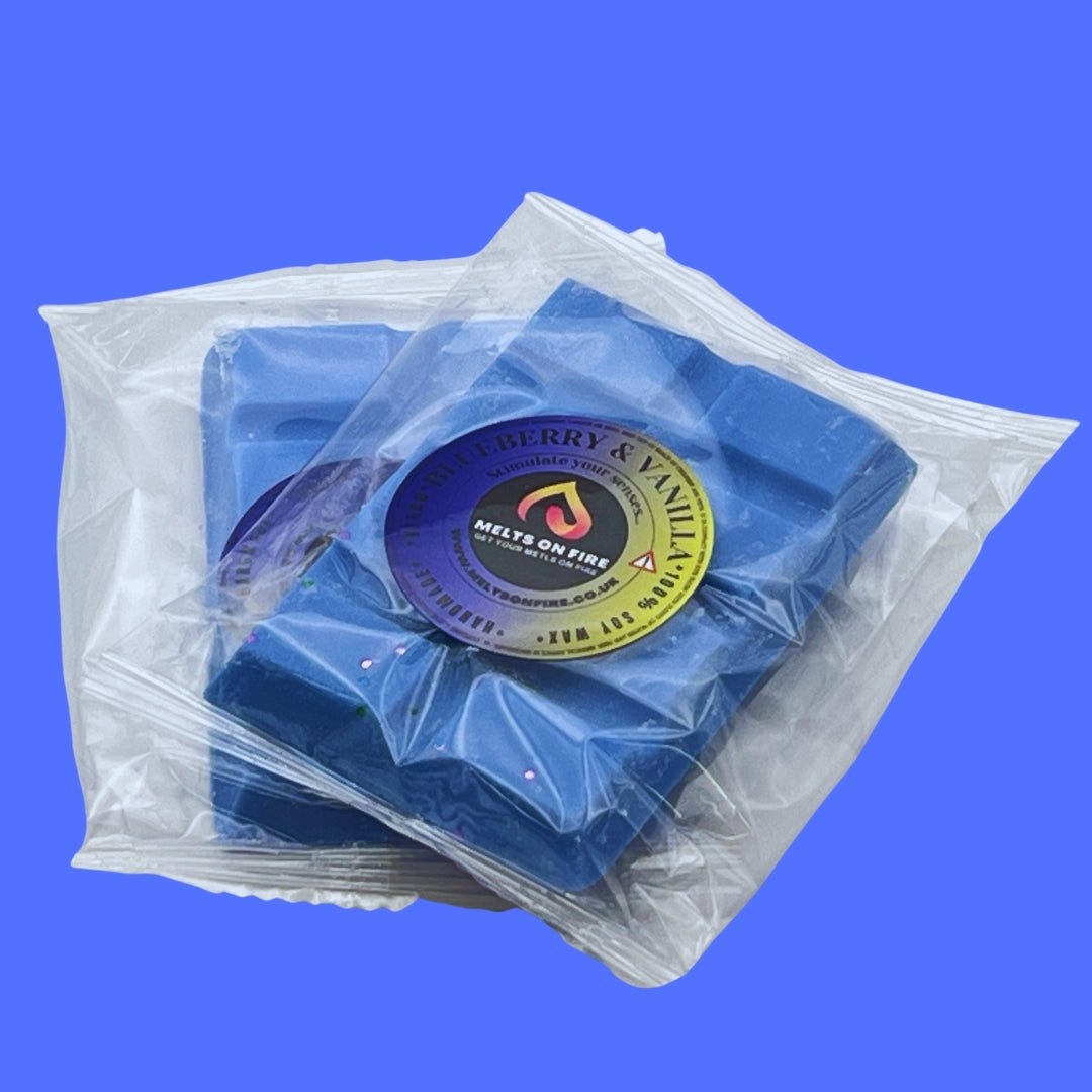 Blueberry & Vanilla Wax Melts - Snap Bars - Soy Wax Melts - Meltsonfire