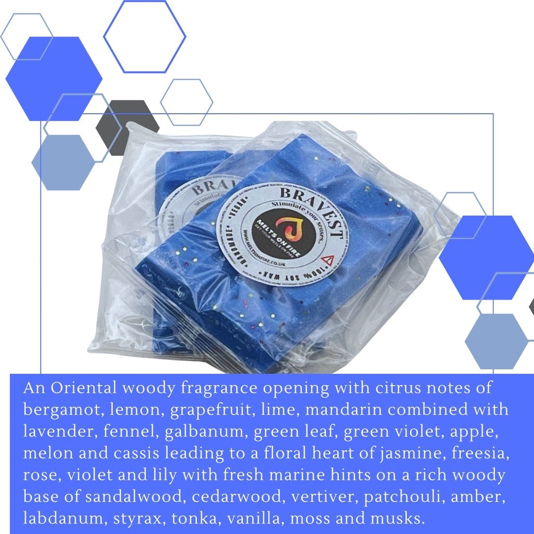 Bravest Wax Melts - Wax Melts - Snap Bars - Soy Wax Melts - Meltsonfire