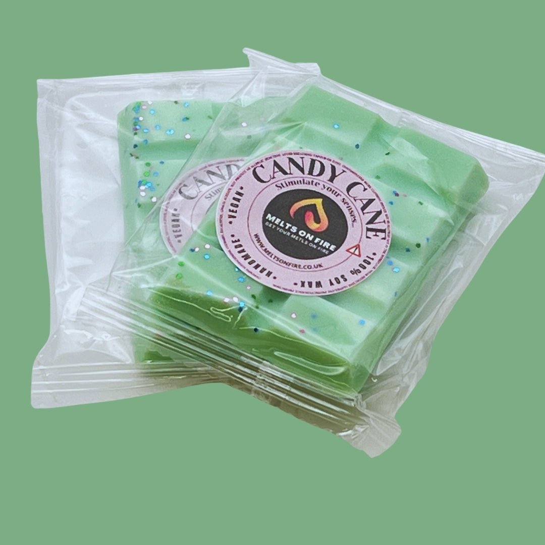 Candy Cane Wax Melts - Snap Bars - Soy Wax Melts - Meltsonfire