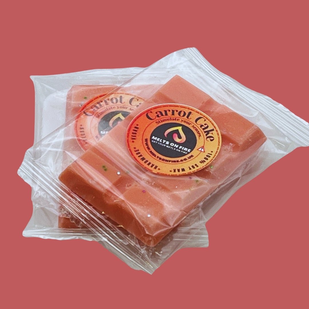 Carrot Cake Wax Melts - Soy Wax Melts - 25g - Highly Scented for Oil Burner - Vegan & Cruelty Free - Soy Wax - Home Fragrance - Meltsonfire