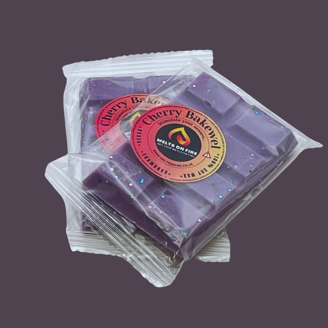 Cherry Bakewel Wax Melts - Soy Wax Melts - 25g - Highly Scented for Oil Burner - Vegan & Cruelty Free - Soy Wax - Home Fragrance - Meltsonfire