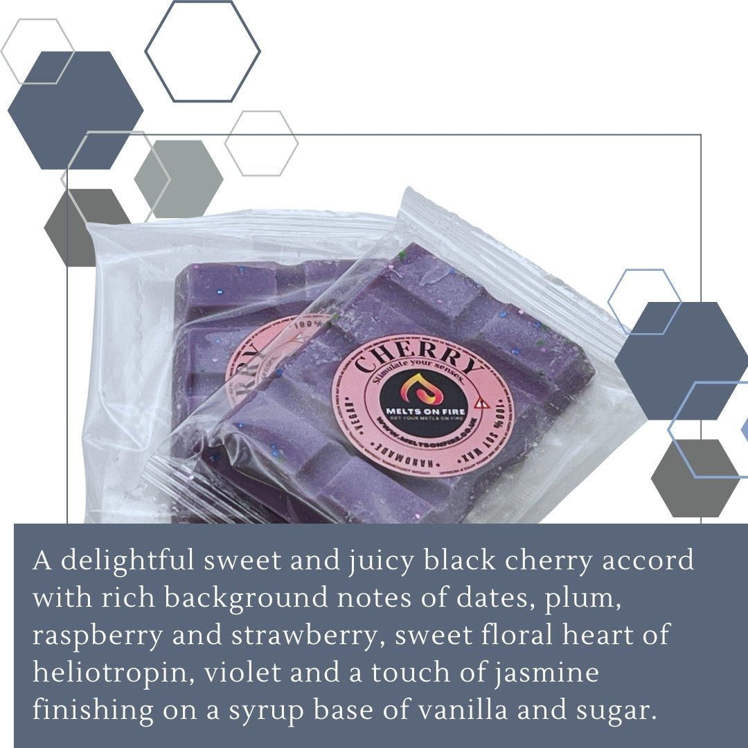 Cherry Wax Melts - Snap Bars - Soy Wax Melts - Meltsonfire