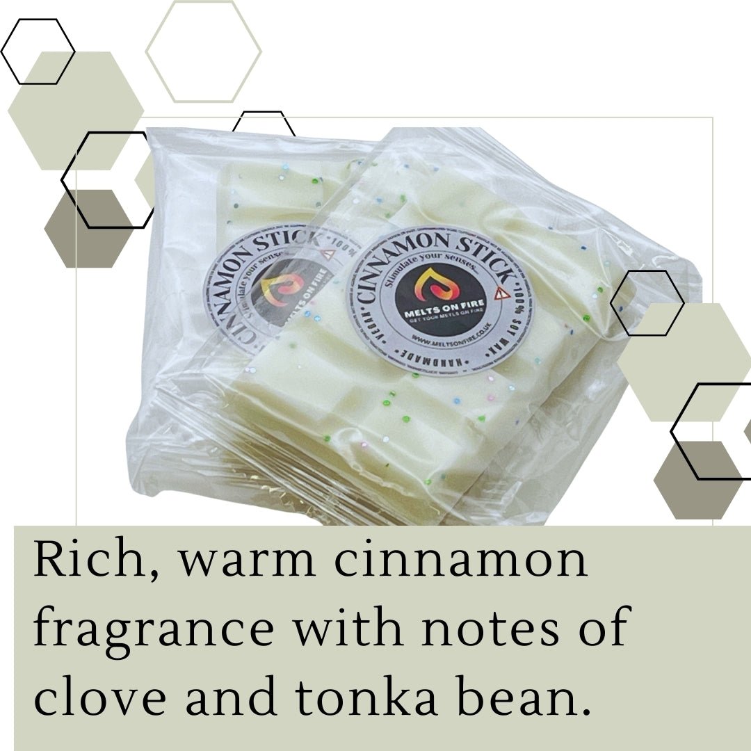 Cinnamon Stick Wax Melts - Snap Bars - Soy Wax Melts - Meltsonfire