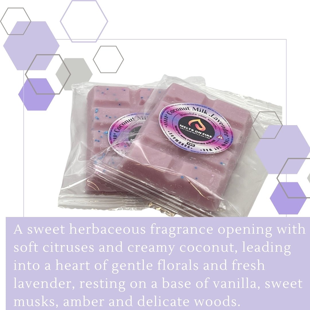 Coconut Milk Wax Melts - Snap Bars - Soy Wax Melts - Meltsonfire