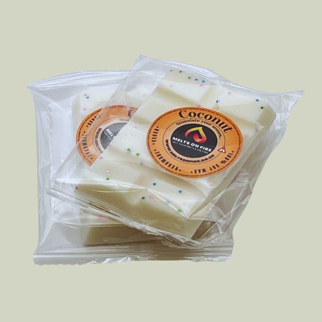 Coconut Wax Melts - Soy Wax Melts - 25g - Highly Scented for Oil Burner - Vegan & Cruelty Free - Soy Wax - Home Fragrance - Meltsonfire
