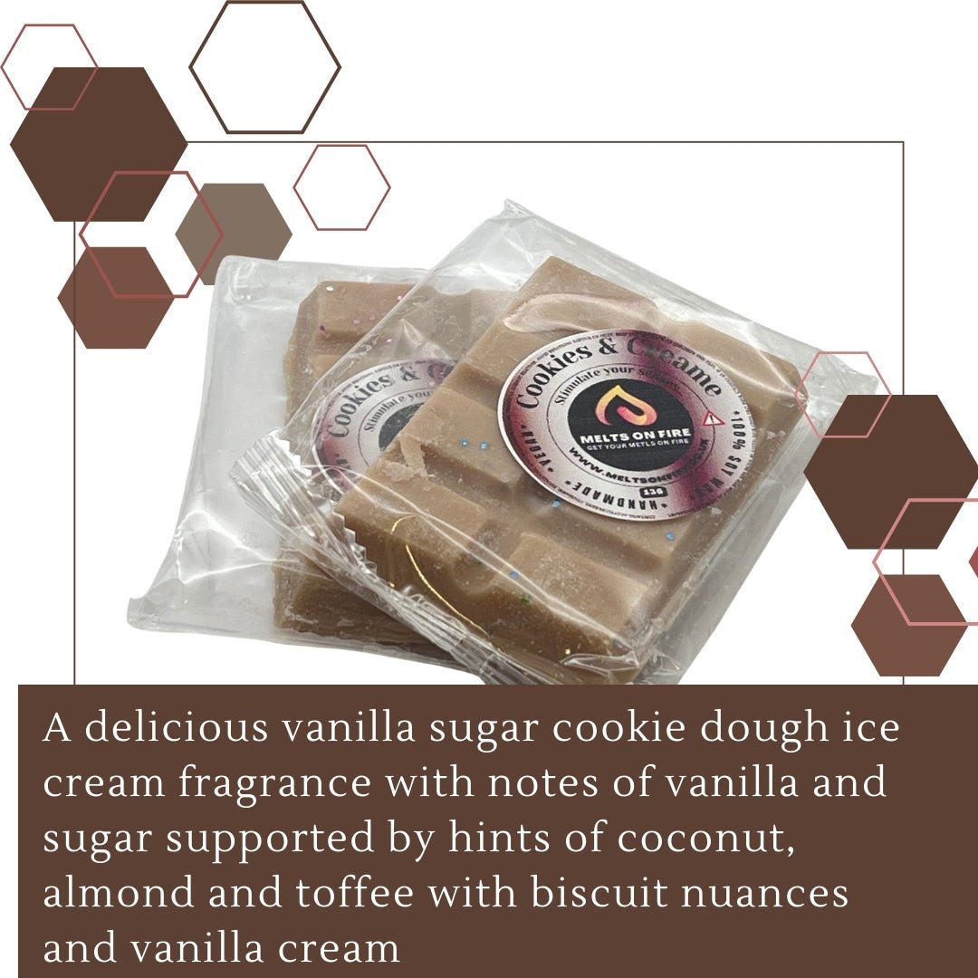 Cookies & Creame Wax Melts - Snap Bars - Soy Wax Melts - Meltsonfire