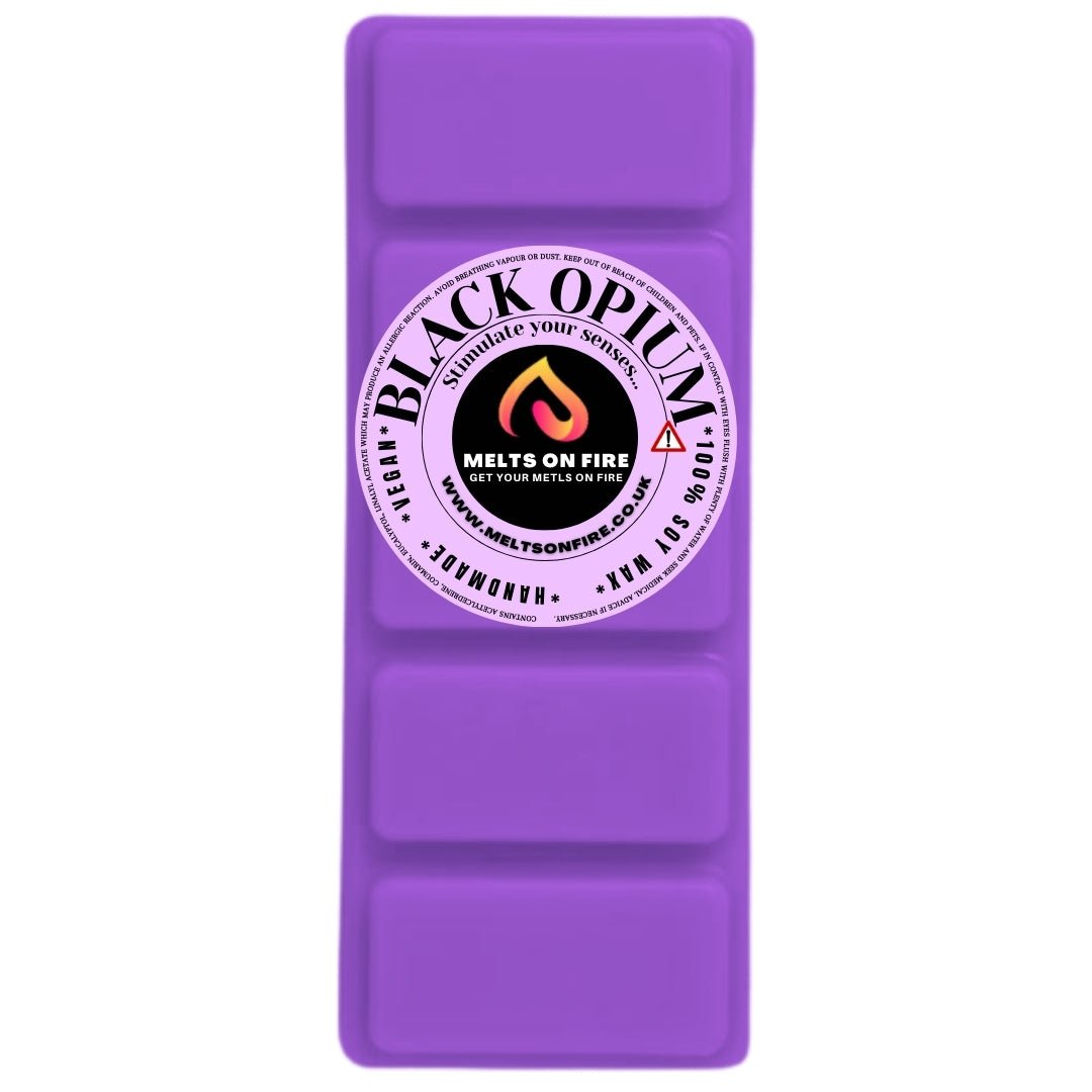 DARK OPIUM Scented Wax Melts – Large 50g Bars with a Perfume - Inspired, Clean, Fresh, and Fruity Aroma. - Meltsonfire