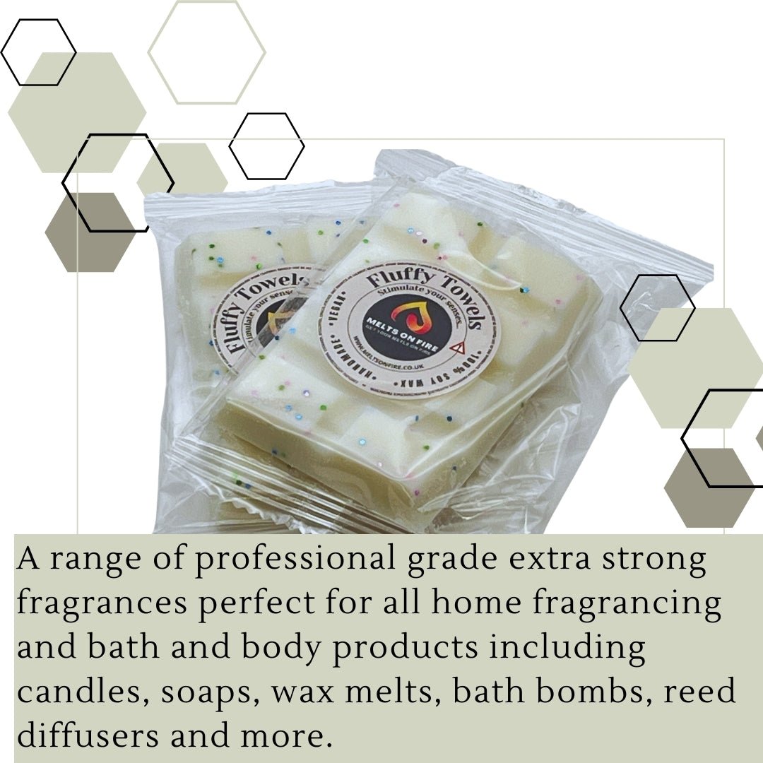 Fluffy Towels Wax Melts - Soy Wax Melts - 25g - Highly Scented for Oil Burner - Vegan & Cruelty Free - Soy Wax - Home Fragrance - Meltsonfire