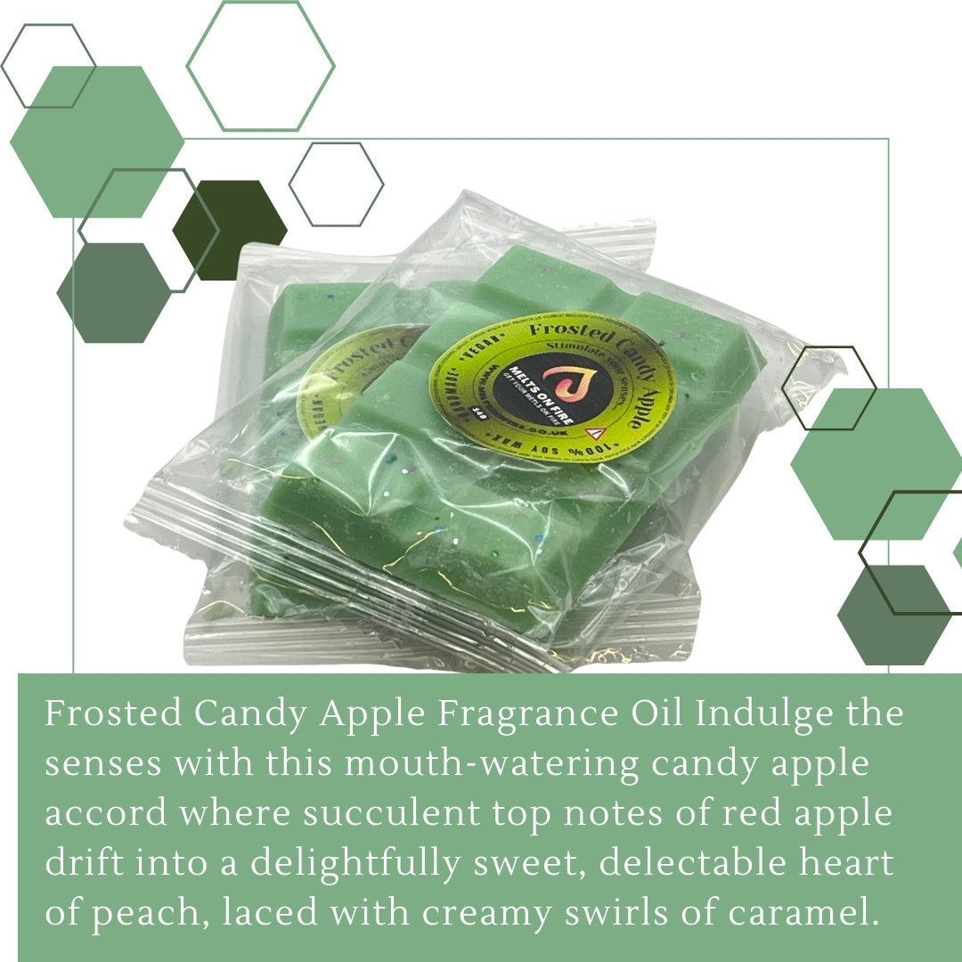 Frosted Candy Apple Wax Melts - Snap Bars - Soy Wax Melts - Meltsonfire