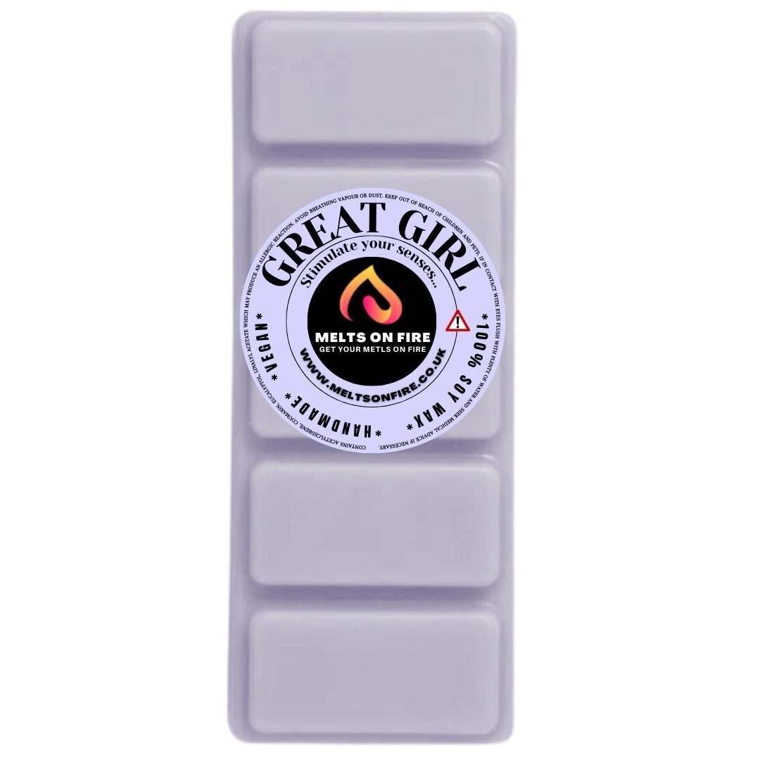 GREAT GIRL Scented Wax Melts – Large 50g Bars with a Perfume - Inspired, Clean, Fresh, and Fruity Aroma. - Meltsonfire