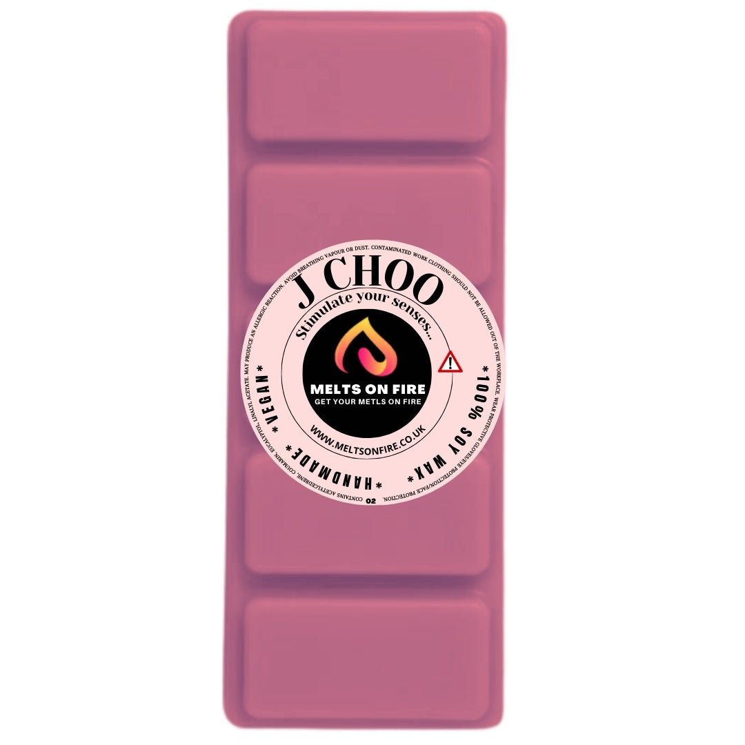 J CHOO Scented Wax Melts – Large 50g Bars with a Perfume - Inspired, Clean, Fresh, and Fruity Aroma. - Meltsonfire