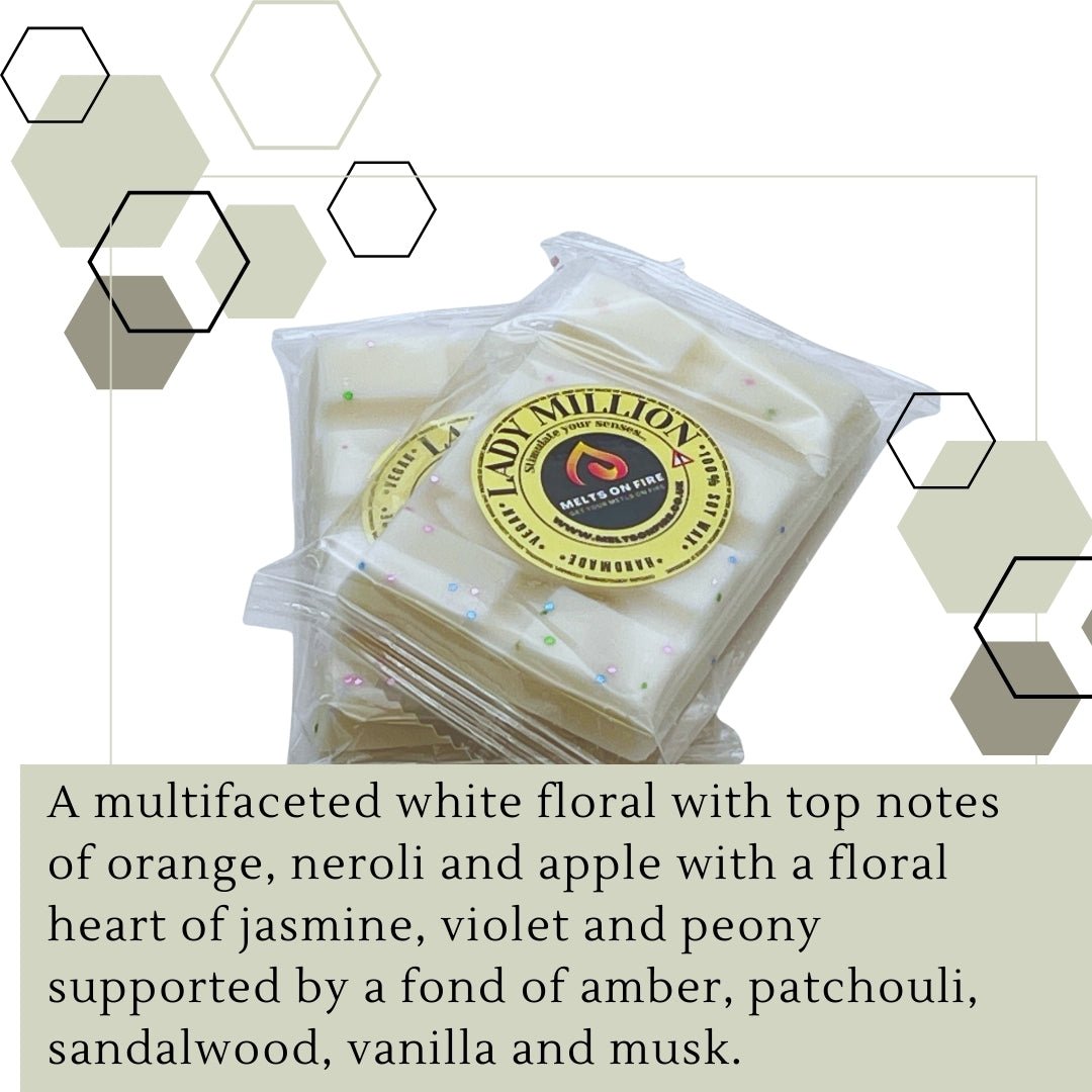 Lady Million Wax Melts - Snap Bars - Soy Wax Melts - Meltsonfire