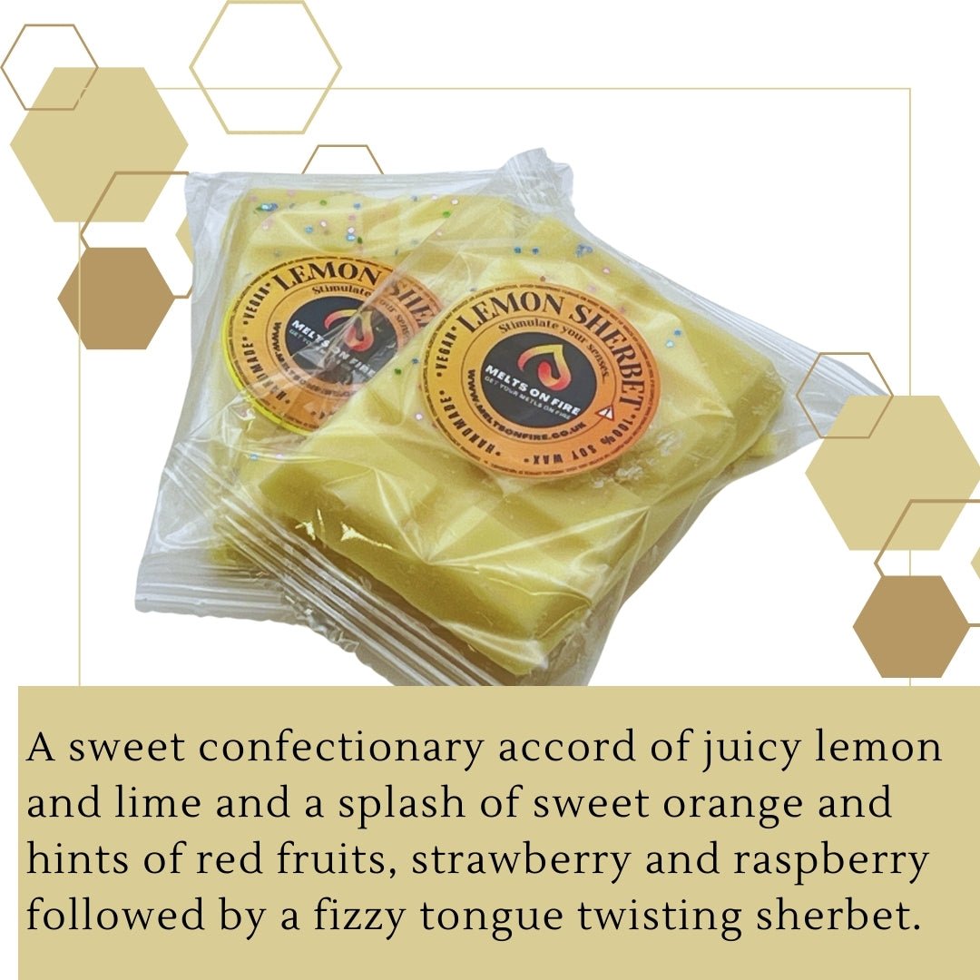 Lemon Sherbet Wax Melts - Snap Bars - Soy Wax Melts - Meltsonfire