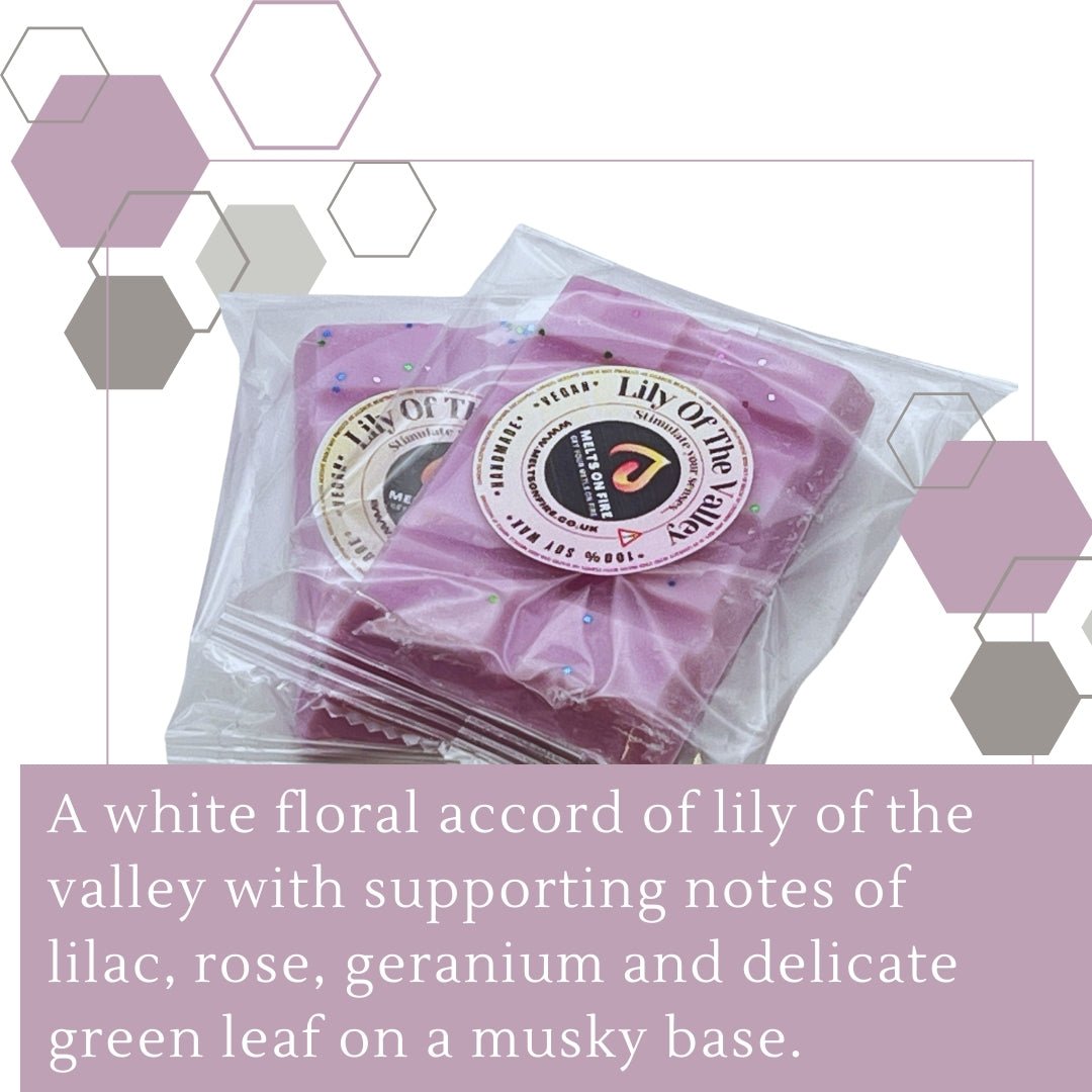 Lily of the Valley Wax Melts - Soy Wax Melts - 25g - Highly Scented for Oil Burner - Vegan & Cruelty Free - Soy Wax - Home Fragrance - Meltsonfire