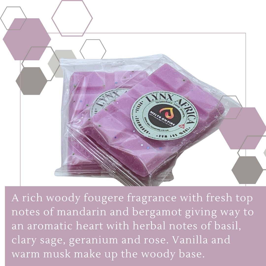 Lynx Afric Inspire Wax Melts - Snap Bars - Soy Wax Melts - Meltsonfire