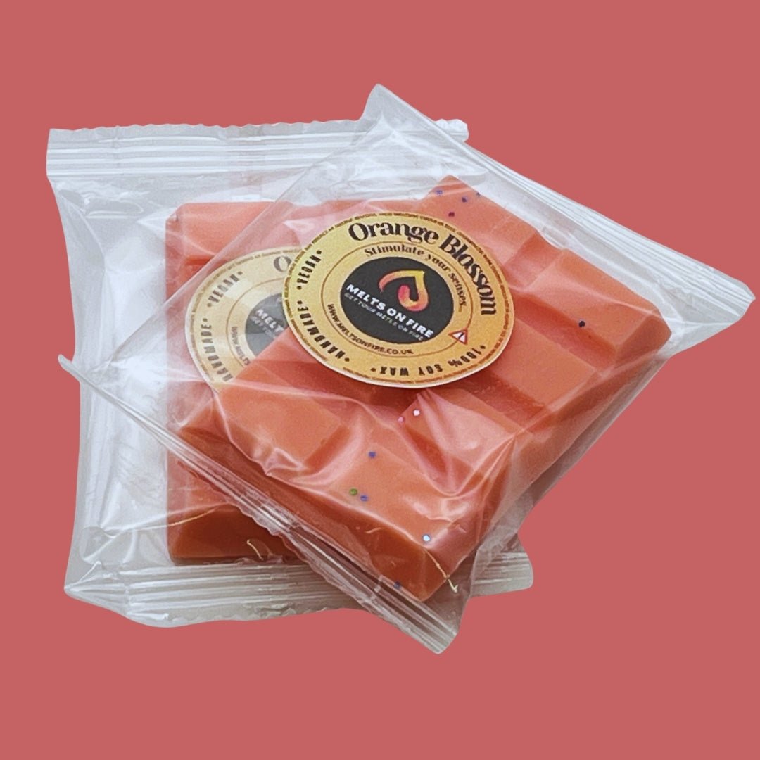 Orange Blossom Wax Melts - Soy Wax Melts - 25g - Highly Scented for Oil Burner - Vegan & Cruelty Free - Soy Wax - Home Fragrance - Meltsonfire