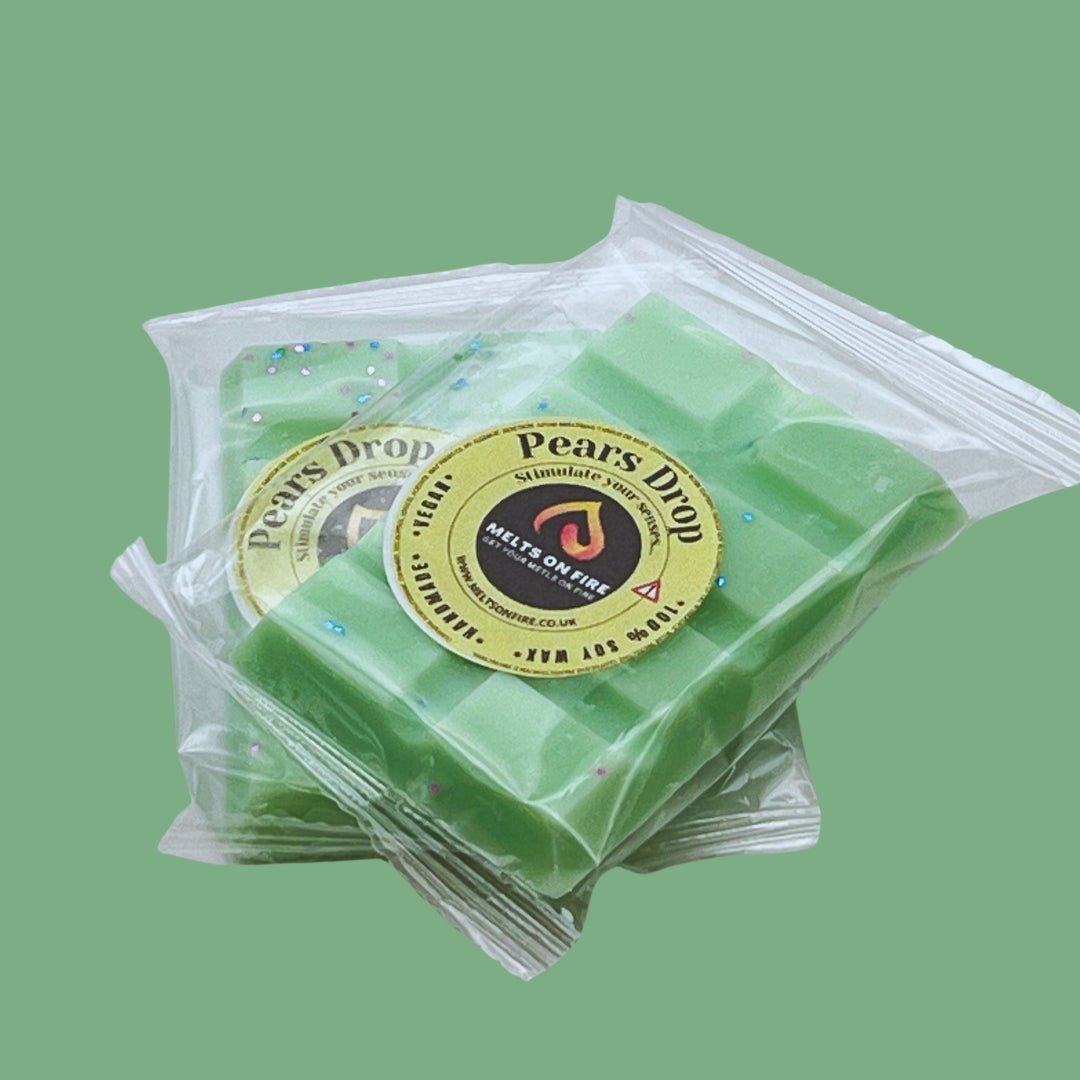 Pears Drop Wax Melts - Soy Wax Melts - 25g - Highly Scented for Oil Burner - Vegan & Cruelty Free - Soy Wax - Home Fragrance - Meltsonfire
