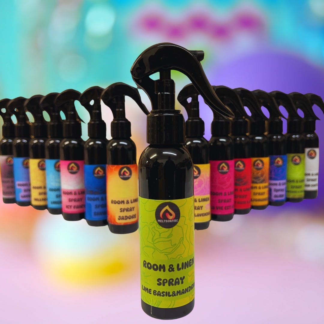 Perfumed Room Sprays 100ML - Home, Office, Air Freshener (Lime Basil & Mandarin) - Meltsonfire