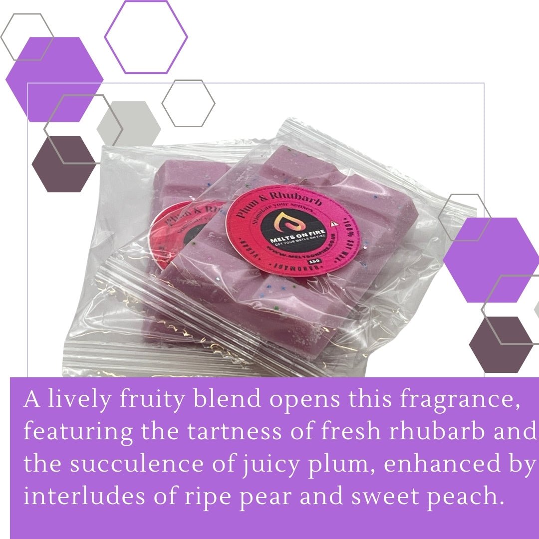 Plum & Rhubarb Wax Melts - Snap Bars - Soy Wax Melts - Meltsonfire