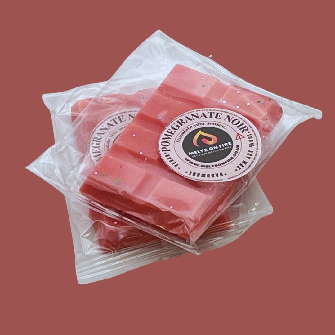 POMEGRA Noir Wax Melts - Snap Bars - Soy Wax Melts - Meltsonfire
