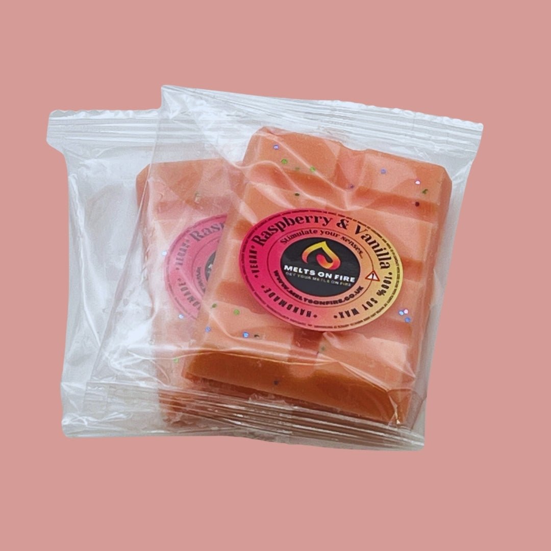 Raspberry & Vanilla Wax Melts - Soy Wax Melts - 25g - Highly Scented for Oil Burner - Vegan & Cruelty Free - Soy Wax - Home Fragrance - Meltsonfire