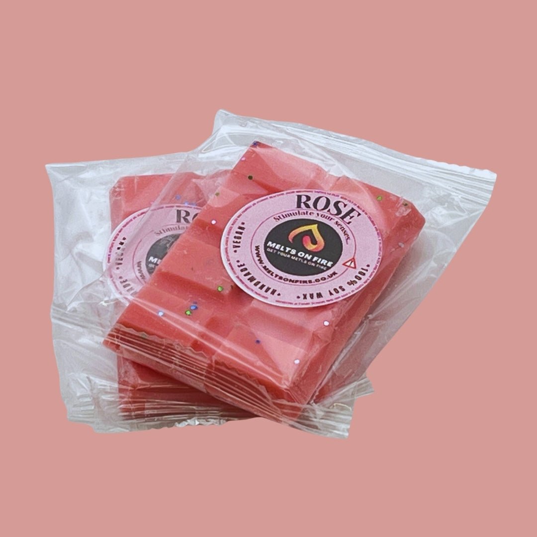 Rose Wax Melts - Snap Bars - Soy Wax Melts - Meltsonfire
