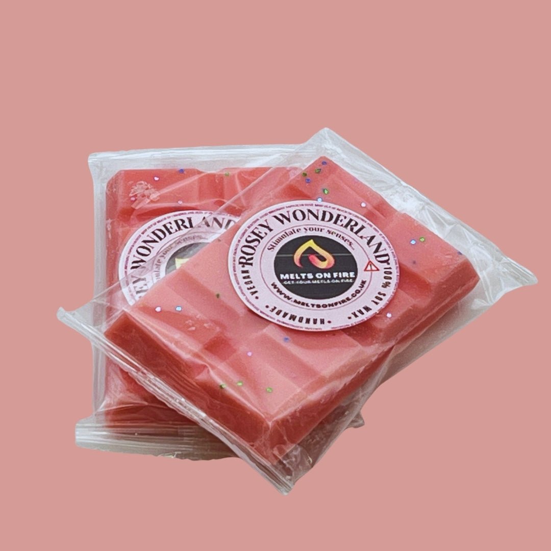Rosey Wonderland Wax Melts - Snap Bars - Soy Wax Melts - Meltsonfire