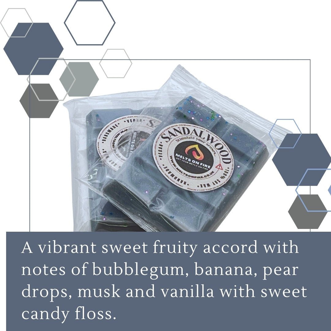 Sandal Wood Wax Melts - Snap Bars - Soy Wax Melts - Meltsonfire