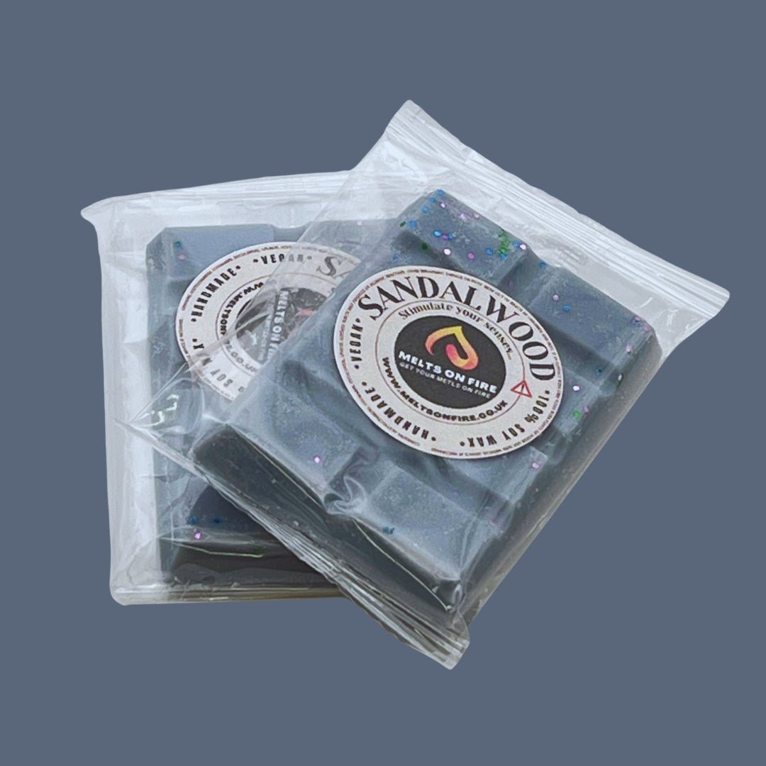 Sandal Wood Wax Melts - Snap Bars - Soy Wax Melts - Meltsonfire