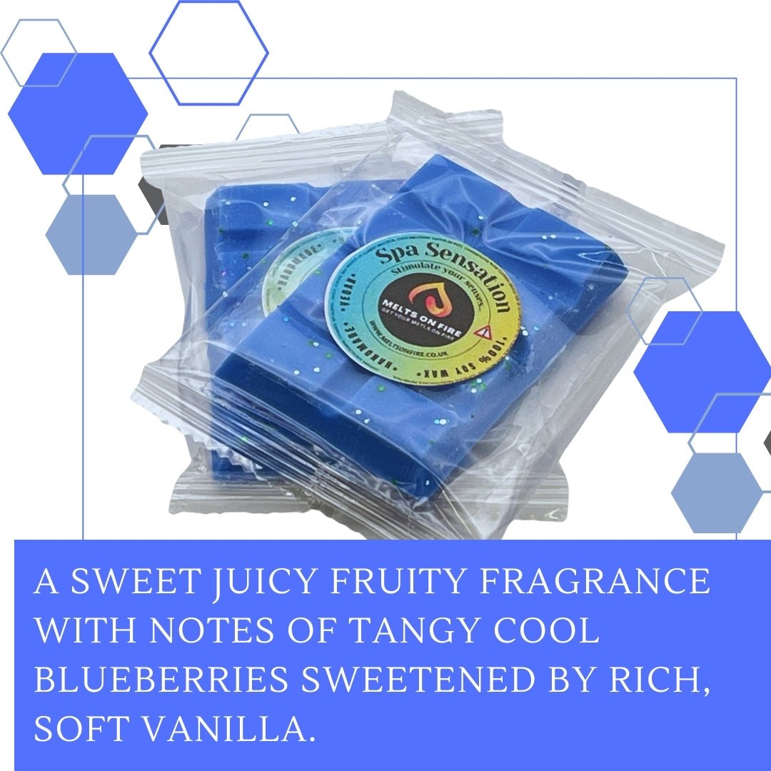 Spa Sensation Wax Melts - Soy Wax Melts - 25g - Highly Scented for Oil Burner - Vegan & Cruelty Free - Soy Wax - Home Fragrance - Meltsonfire