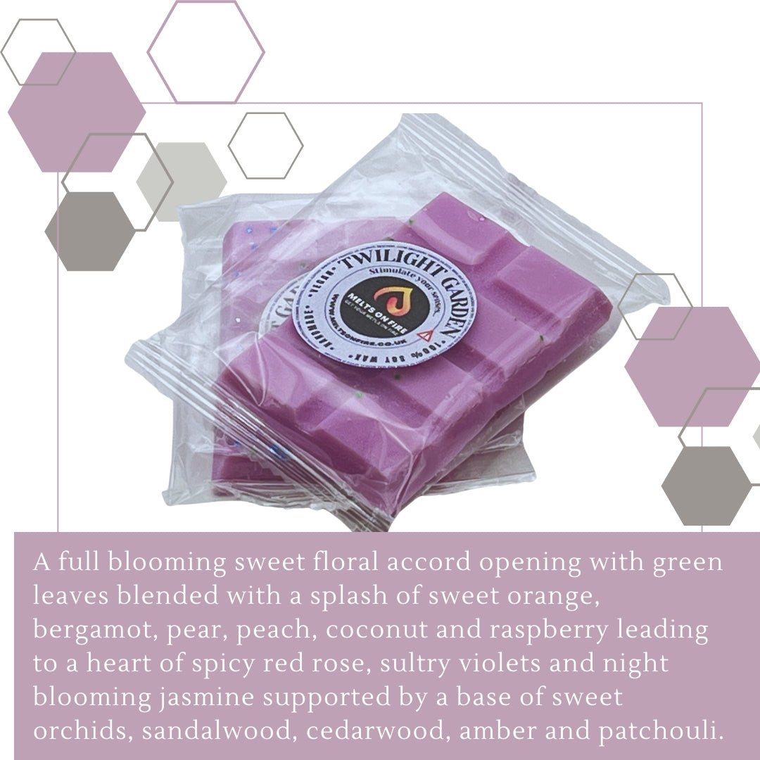 Twilight Garden Wax Melts - Snap Bars - Soy Wax Melts - Meltsonfire