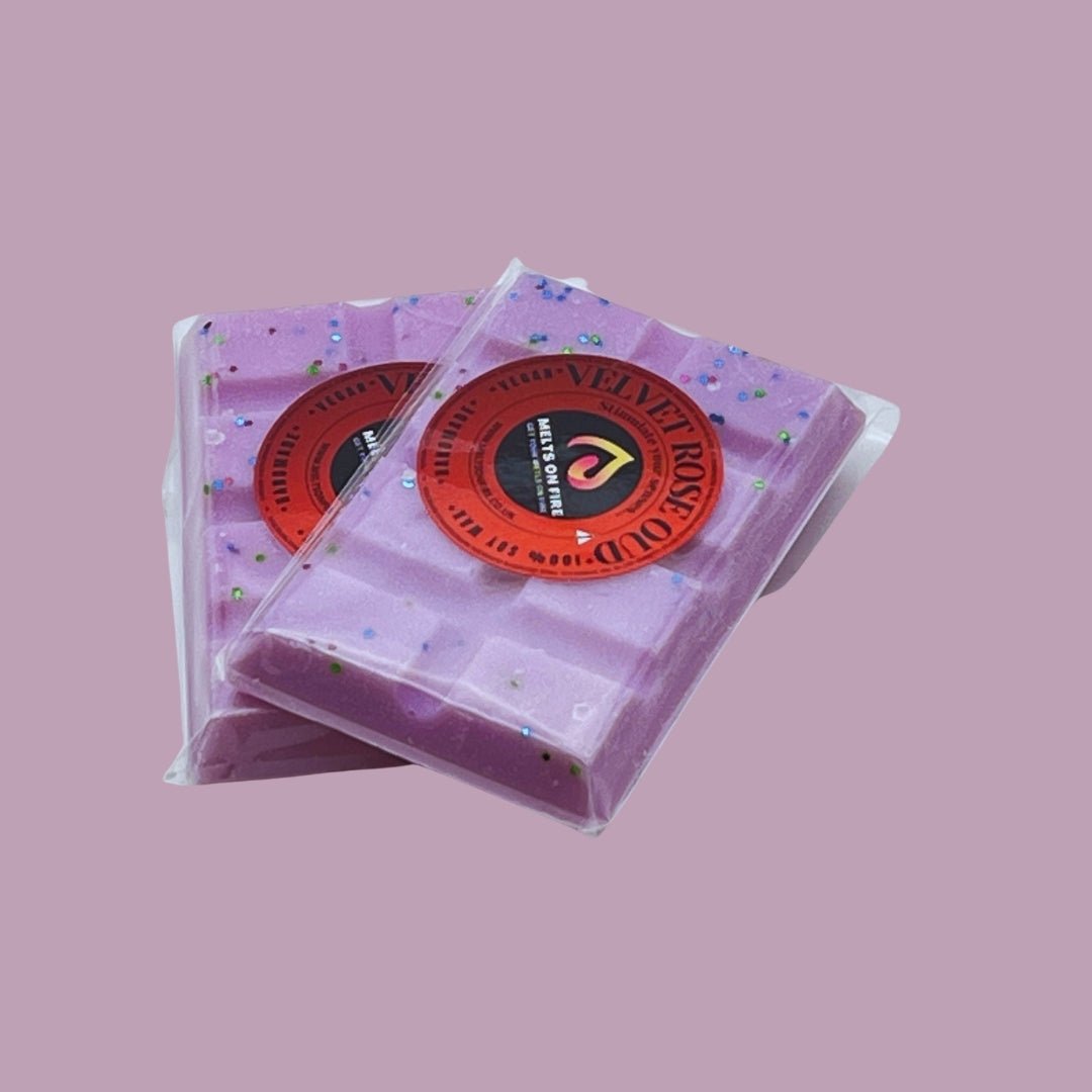 Valvet Rose & Oud Wax Melts - Snap Bars - Soy Wax Melts - Meltsonfire