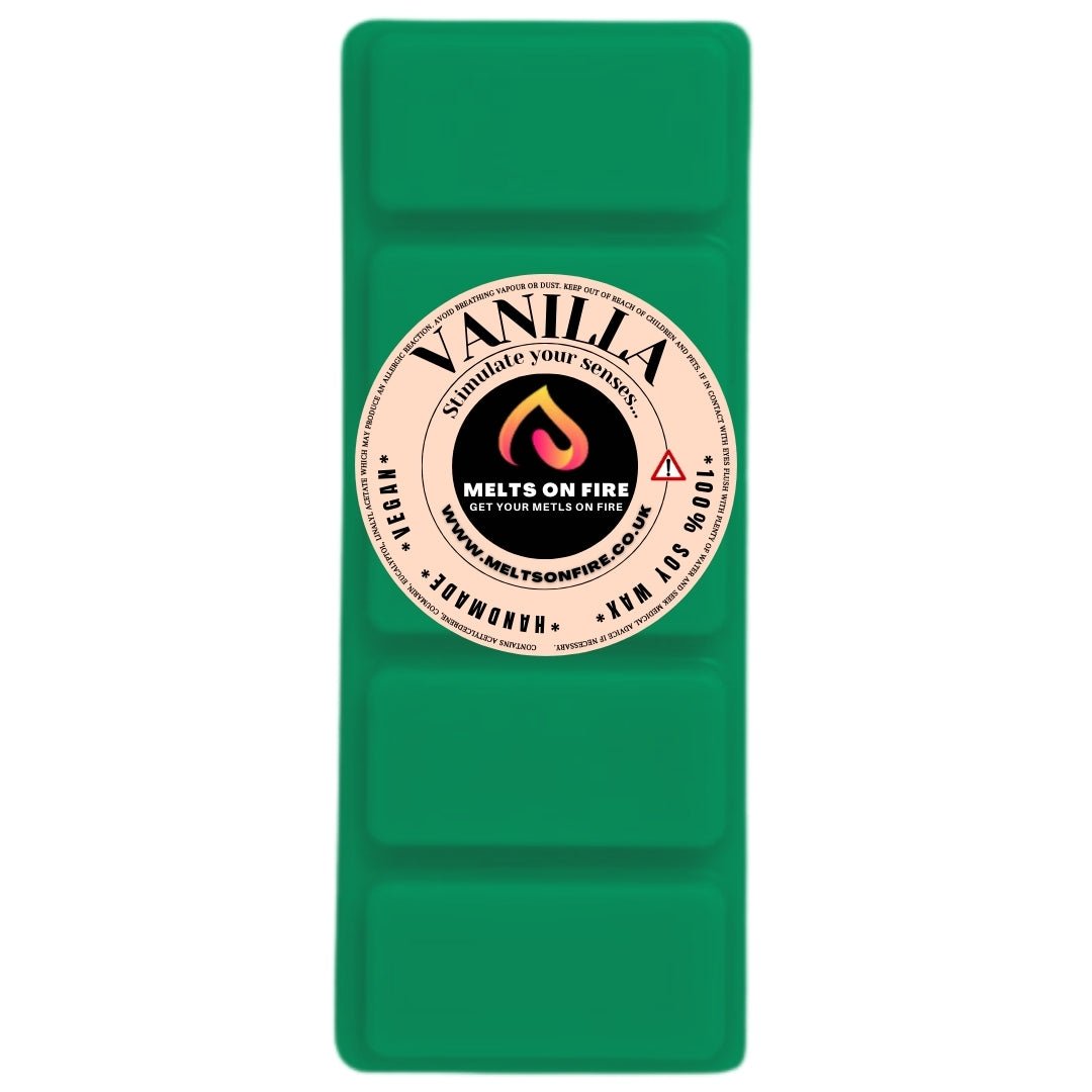 VANILLA Scented Wax Melts – Large 50g Bars with a Perfume - Inspired, Clean, Fresh, and Fruity Aroma. - Meltsonfire