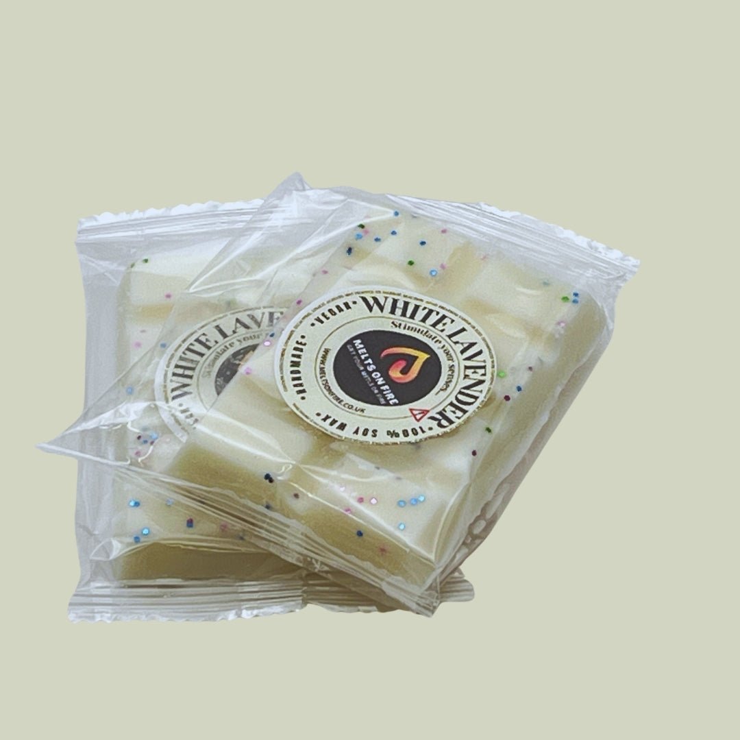White Levender Wax Melts - Snap Bars - Soy Wax Melts - Meltsonfire