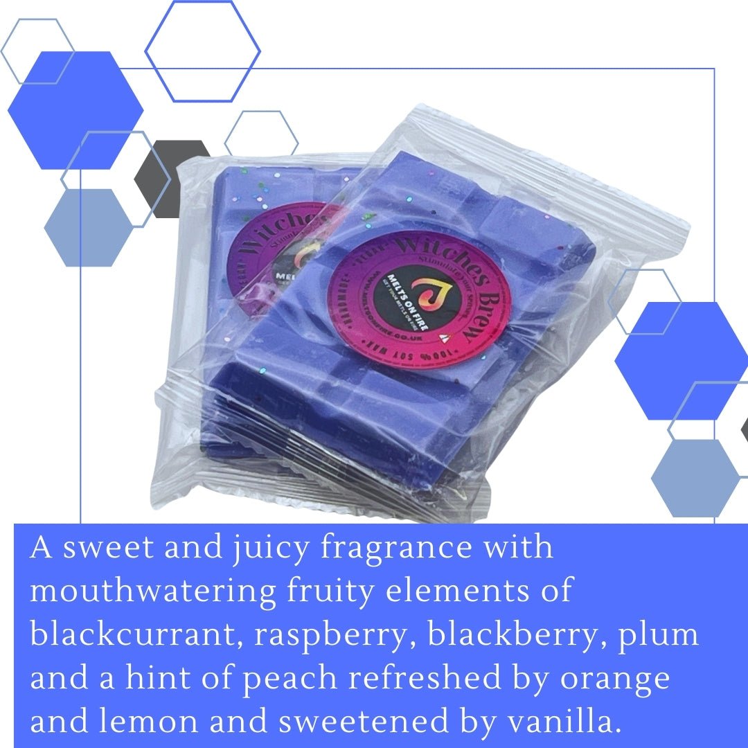 Witches Brew Wax Melts - Soy Wax Melts - 25g - Highly Scented for Oil Burner - Vegan & Cruelty Free - Soy Wax - Home Fragrance - Meltsonfire