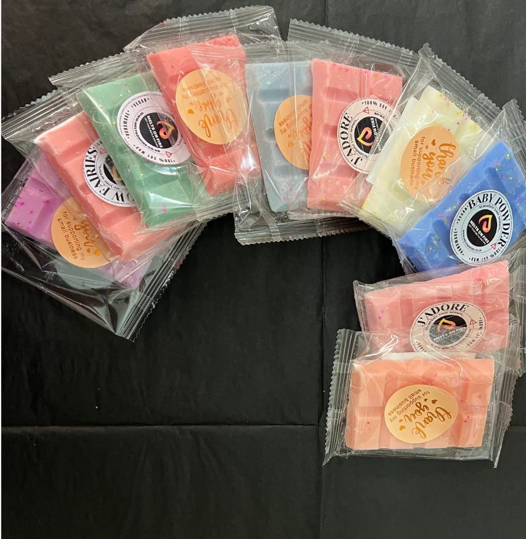 Wax Melts 10 Bars 27g| Build Your Own Box (Choose 10 Scents) | Hand Poured in The UK | Long Lasting Soy Candle Alternative Vegan & Cruelty Free - Meltsonfire