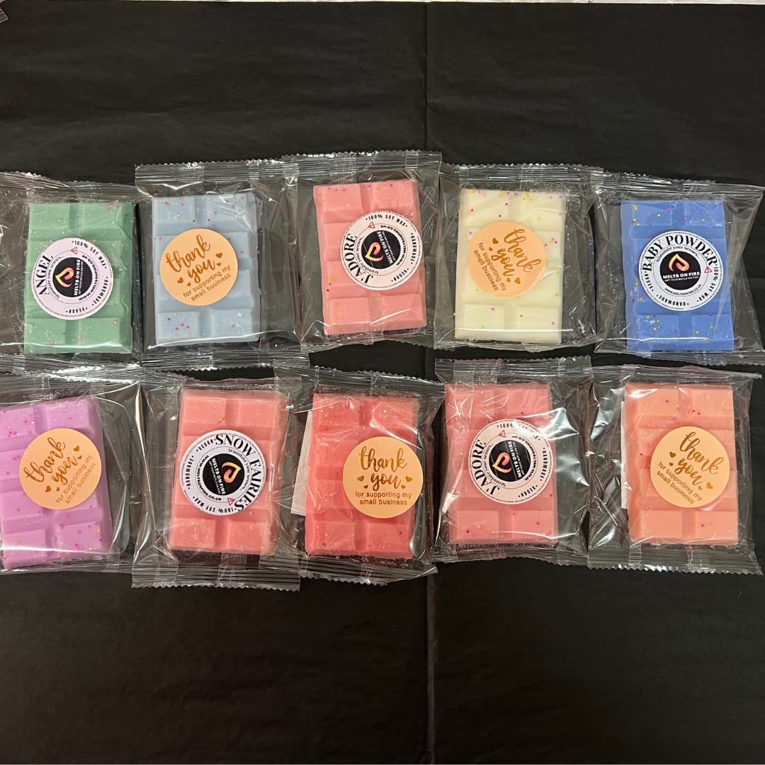 Wax Melts 10 Bars 27g| Build Your Own Box (Choose 10 Scents) | Hand Poured in The UK | Long Lasting Soy Candle Alternative Vegan & Cruelty Free - Meltsonfire