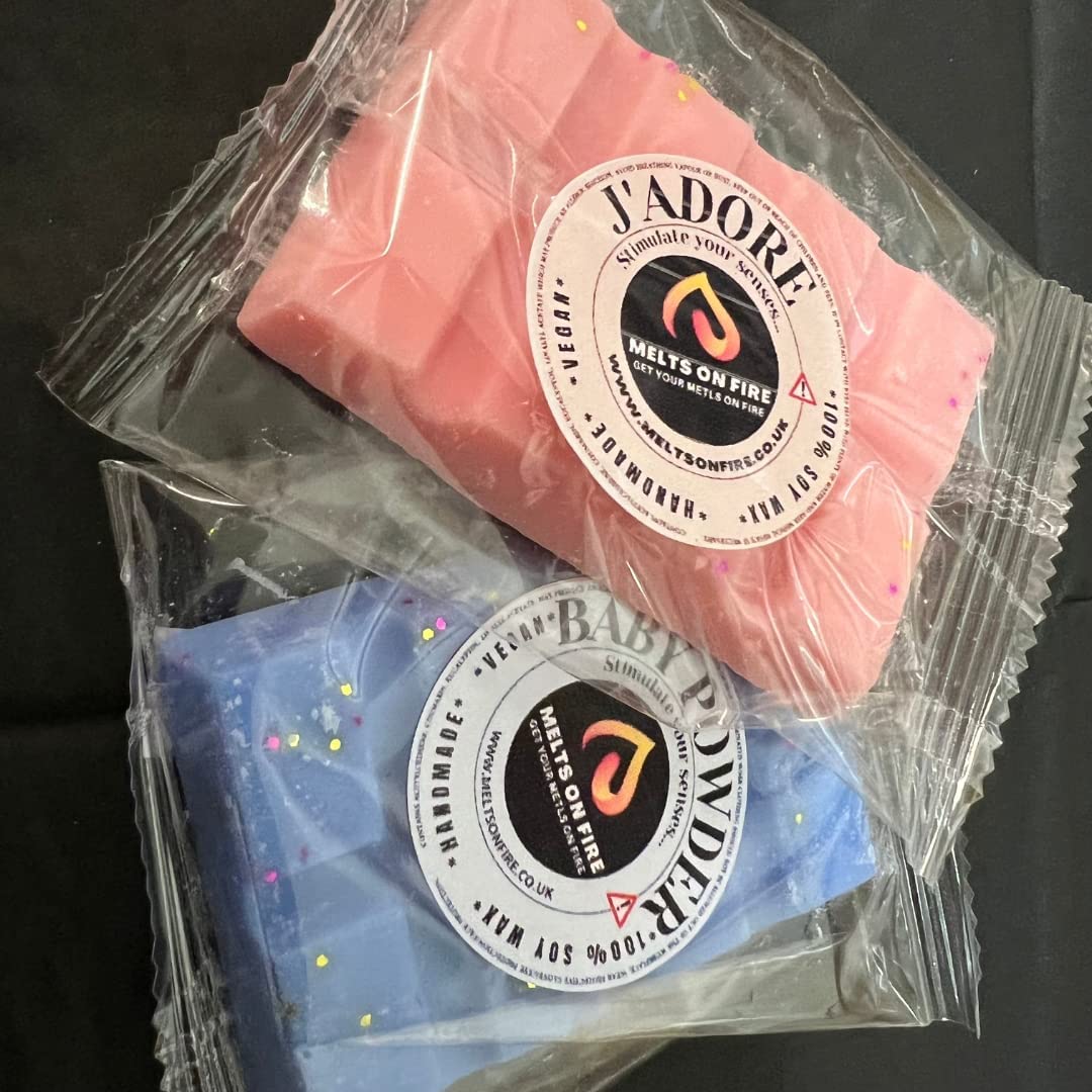 Wax Melts 10 Bars 27g| Build Your Own Box (Choose 10 Scents) | Hand Poured in The UK | Long Lasting Soy Candle Alternative Vegan & Cruelty Free - Meltsonfire