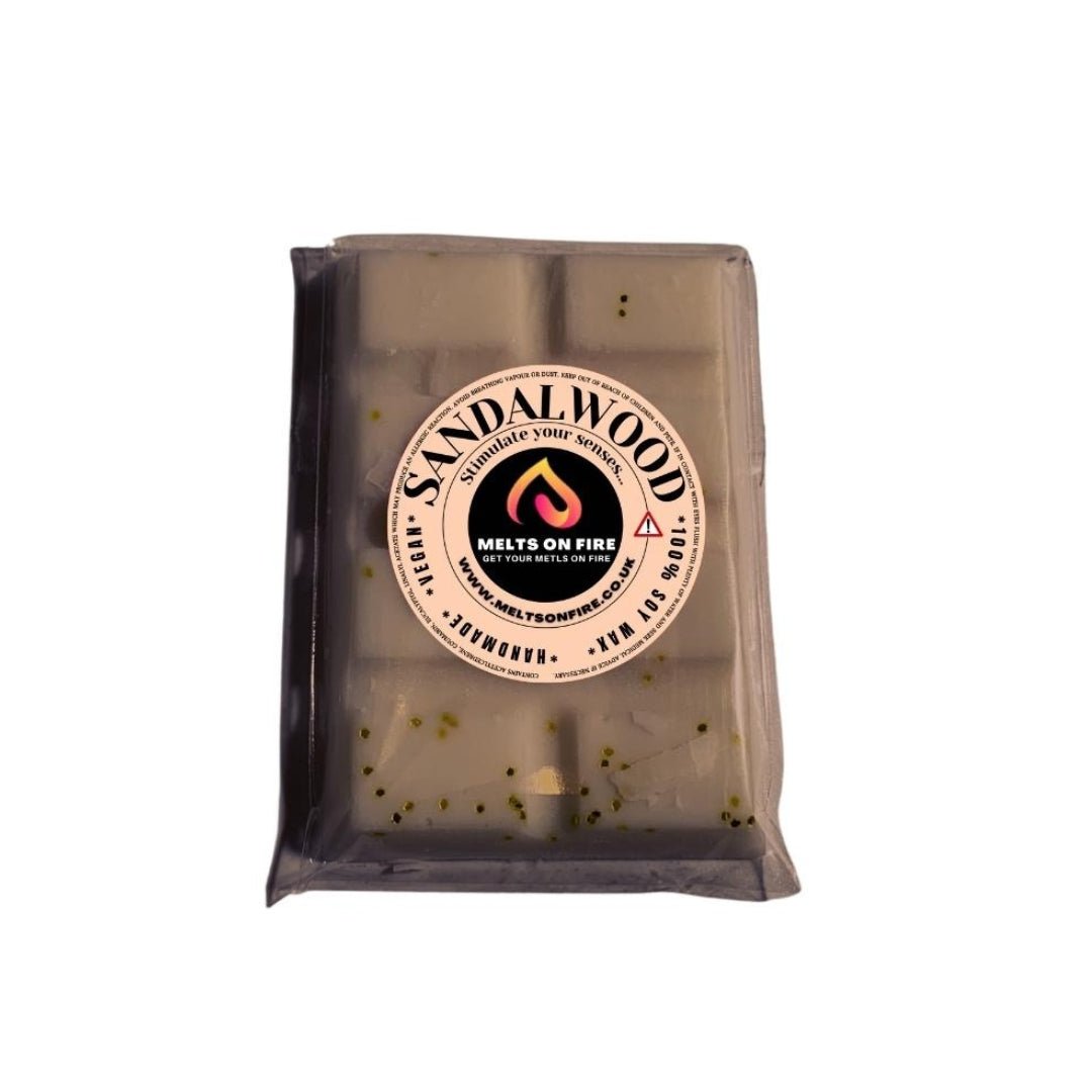 Wax Melts – 4 X Snap Bars - (Bluebell Woods,Sandal Wood,Woodsage & Seasage,christmas tree) – Scented Soy Wax Melts Vegan - Meltsonfire