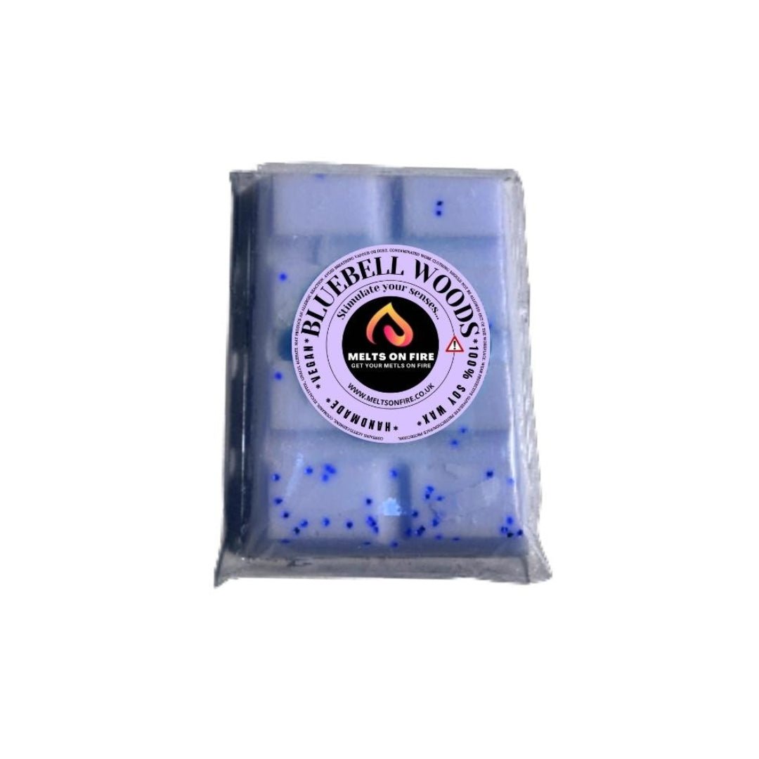 Wax Melts – 4 X Snap Bars - (Bluebell Woods,Sandal Wood,Woodsage & Seasage,christmas tree) – Scented Soy Wax Melts Vegan - Meltsonfire