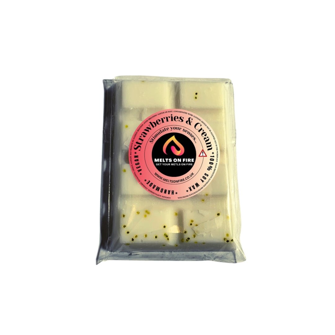 Wax Melts – 4 X Snap Bars - (Blueberry Muffin,birthday cake,Strawberries & Cream,pears drop) – Scented Soy Wax Melts Vegan - Meltsonfire
