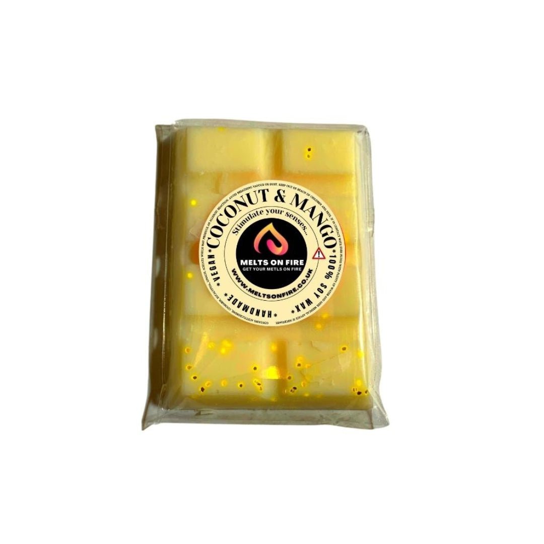 Wax Melts – 4 X Snap Bars - (Candy Floss,Cherry,Coconut & Mango,Hotel Of Dreams) – Scented Soy Wax Melts Vegan - Meltsonfire