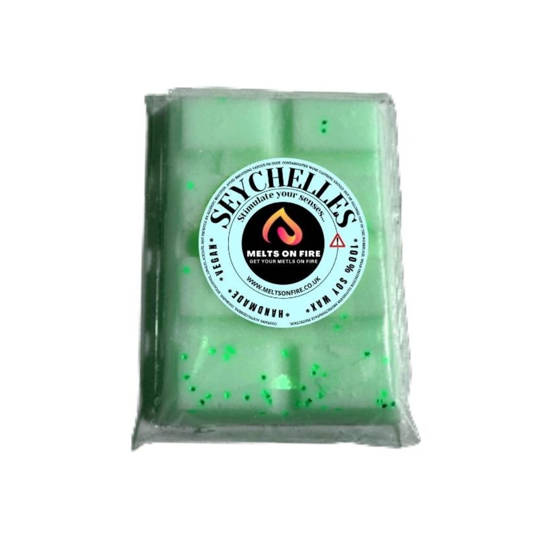 Wax Melts – 4 X Snap Bars - (Chamomile,Seychelles,Bluebell Woods,Christmas Tree) – Scented Soy Wax Melts Vegan - Meltsonfire