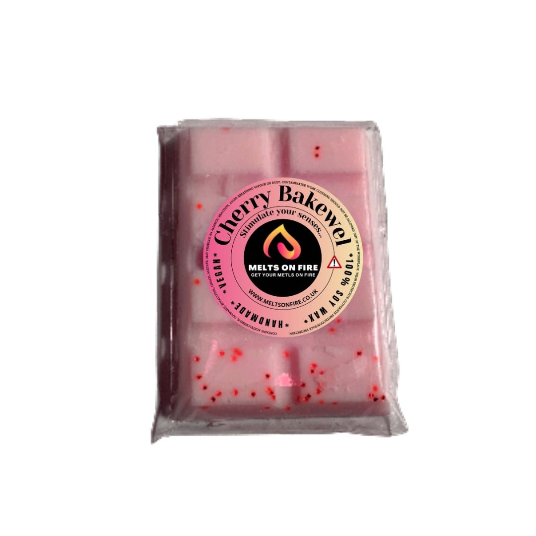 Wax Melts – 4 X Snap Bars - (cherry bakewel,cinamon apple,Honeysuckle,Blueberry Muffin) – Scented Soy Wax Melts Vegan - Meltsonfire